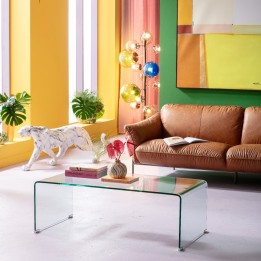 Hedendaagse glazen salontafel - Heldere Club Basic - Kare Design