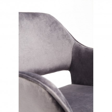 Set tafel en 4 stoelen Francisco Glenn grijs Kare Design