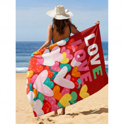 Beach Towel Love 90x170cm (2/Set) Kare Design