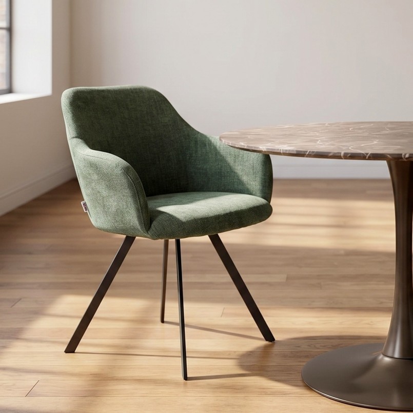 Groene stoffen draaistoel - Lady Loco Coco - Kare Design