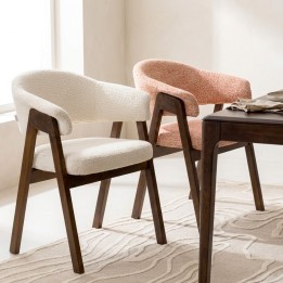 Stoel met armleuningen Jonte creme Kare Design