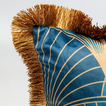 Cushion Fringe  retro blue Kare Design