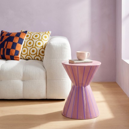 Kussen Catena Circle geel en wit Kare Design