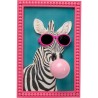 Schilderij 3D zebra kauwgom 20x31cm Kare Design