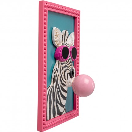 Framed Picture 3D zebra bubble gum 20x31cm Kare Design