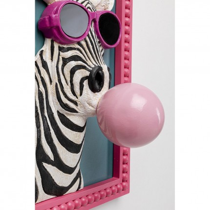 Framed Picture 3D zebra bubble gum 20x31cm Kare Design