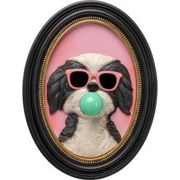 Schilderij 3D hond kauwgom 23x31cm Kare Design