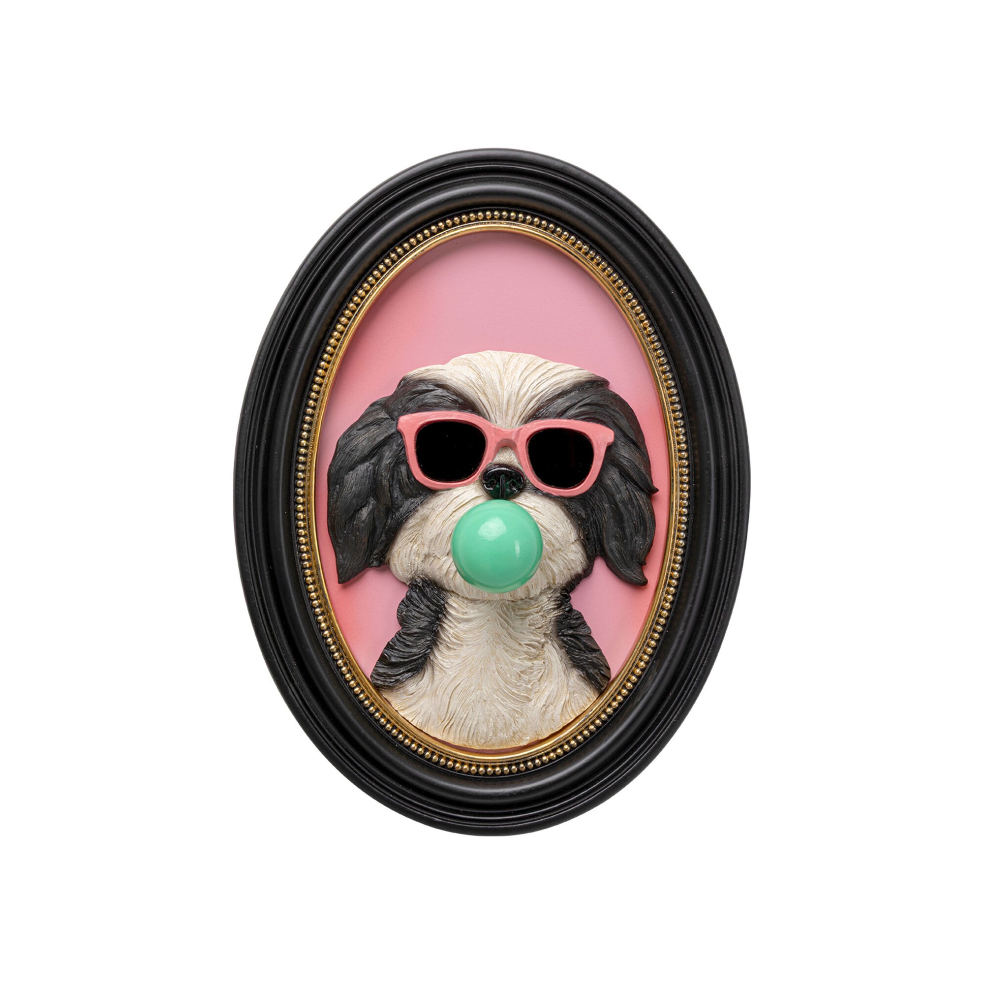 Schilderij 3D hond kauwgom 23x31cm Kare Design
