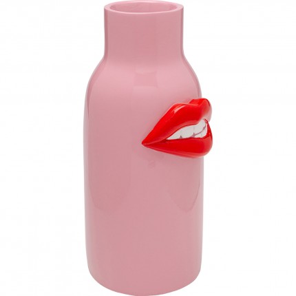Vaas roze mond rood 32cm Kare Design