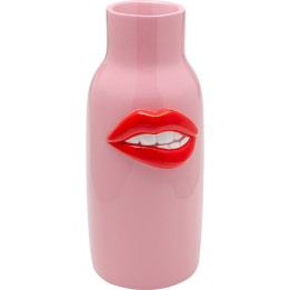 Vaas roze mond rood 32cm Kare Design