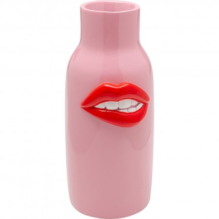 Vaas roze mond rood 32cm Kare Design