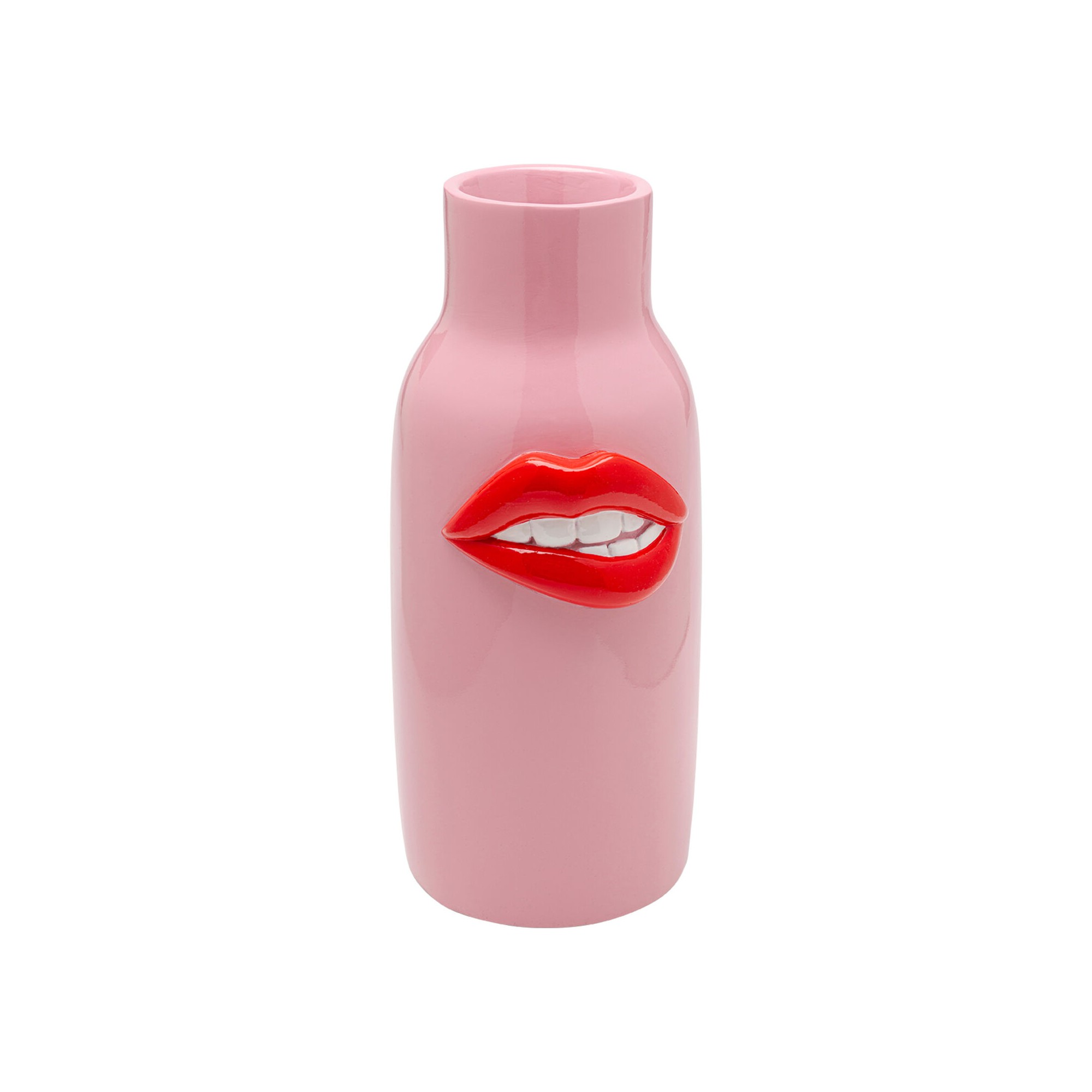 Vaas roze mond rood 32cm Kare Design