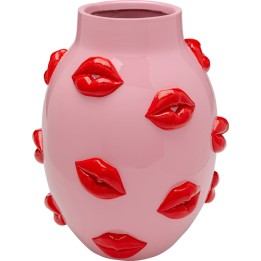 Vase pink mouths red 31cm Kare Design
