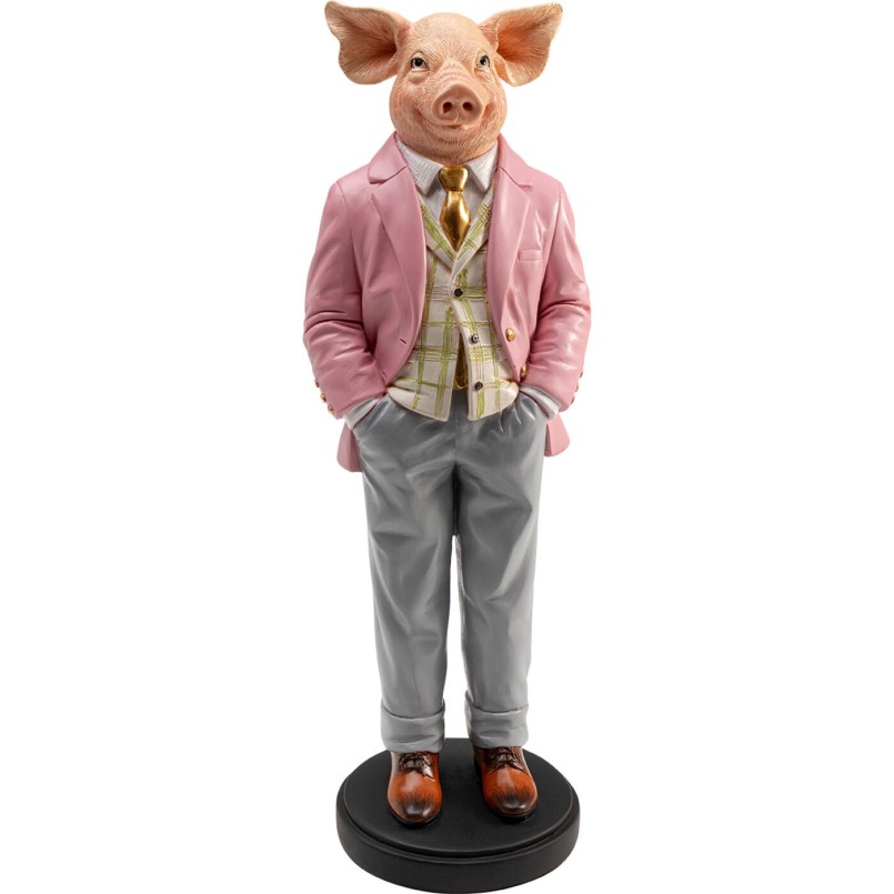 Deco pig gentleman 44cm Kare Design