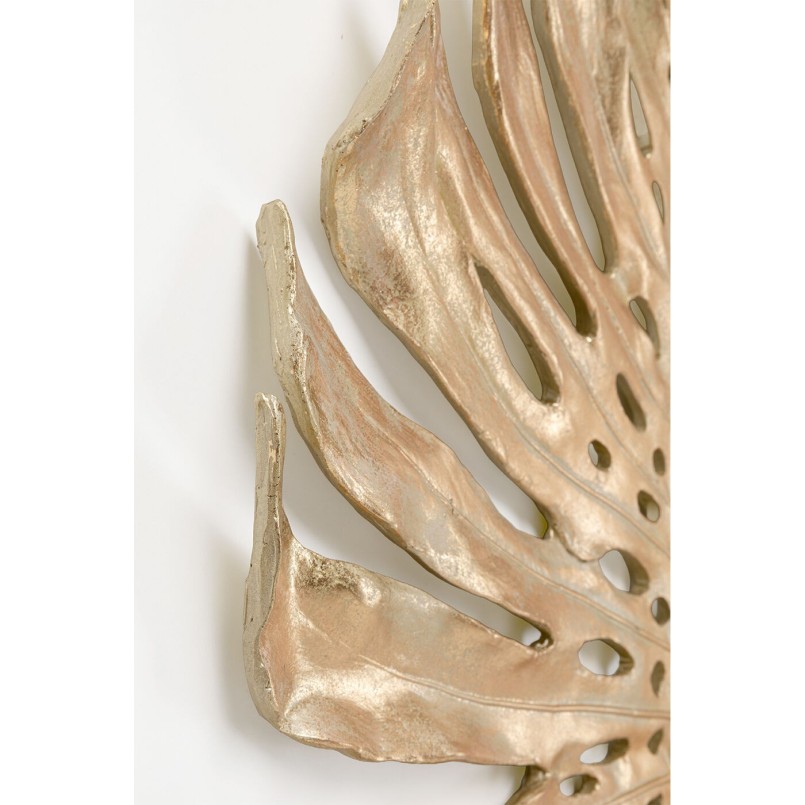 Wanddecoratie Monstera blad goud 62cm Kare Design