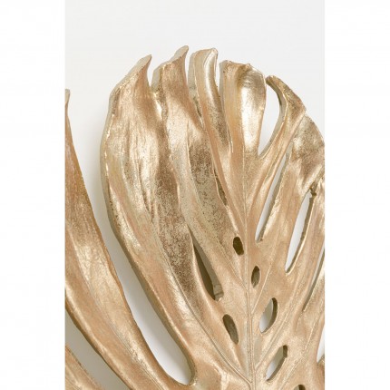 Wanddecoratie Monstera blad goud 62cm Kare Design