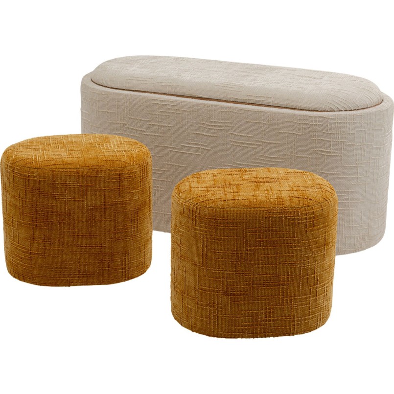 Storage bench and 2 stools Acapella Kare Design