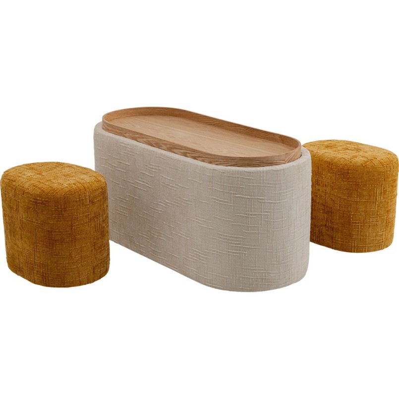 Storage bench and 2 stools Acapella Kare Design