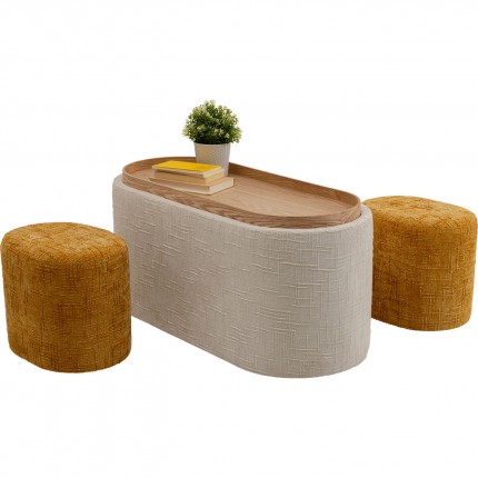 Storage bench and 2 stools Acapella Kare Design