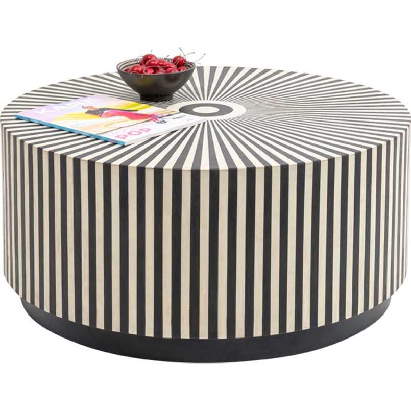 Contemporary black and white coffee table - Electra - Kare Design