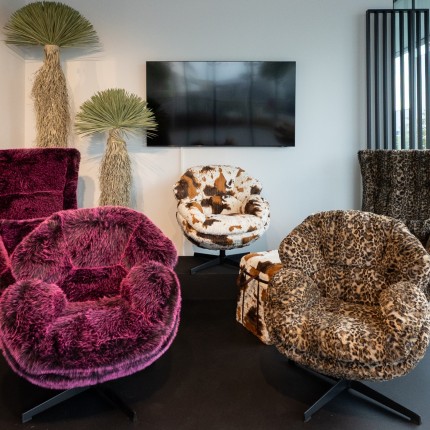 Draaifauteuil Cutie luipaard Kare Design
