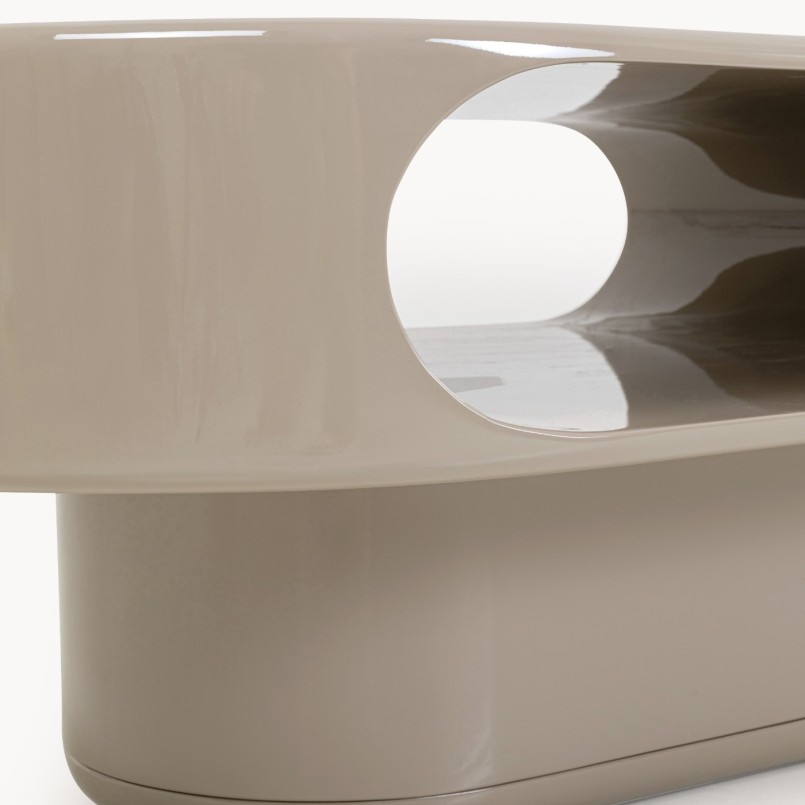 Coffee Table Groove taupe 100x60cm Kare Design