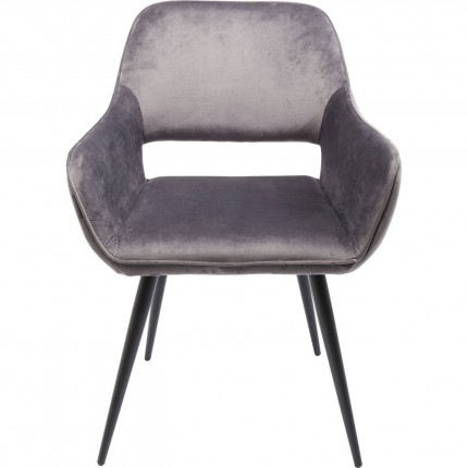 Set tafel en 4 stoelen Francisco Glenn grijs Kare Design