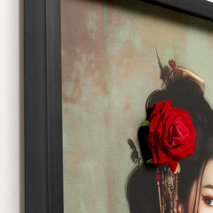 Canvas Picture woman in kimono bouquet 3D 84x124cm Kare Design