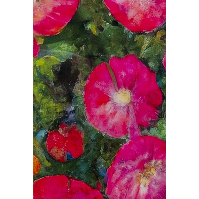 Glass Picture Art Nouveau flowers 120x120cm Kare Design