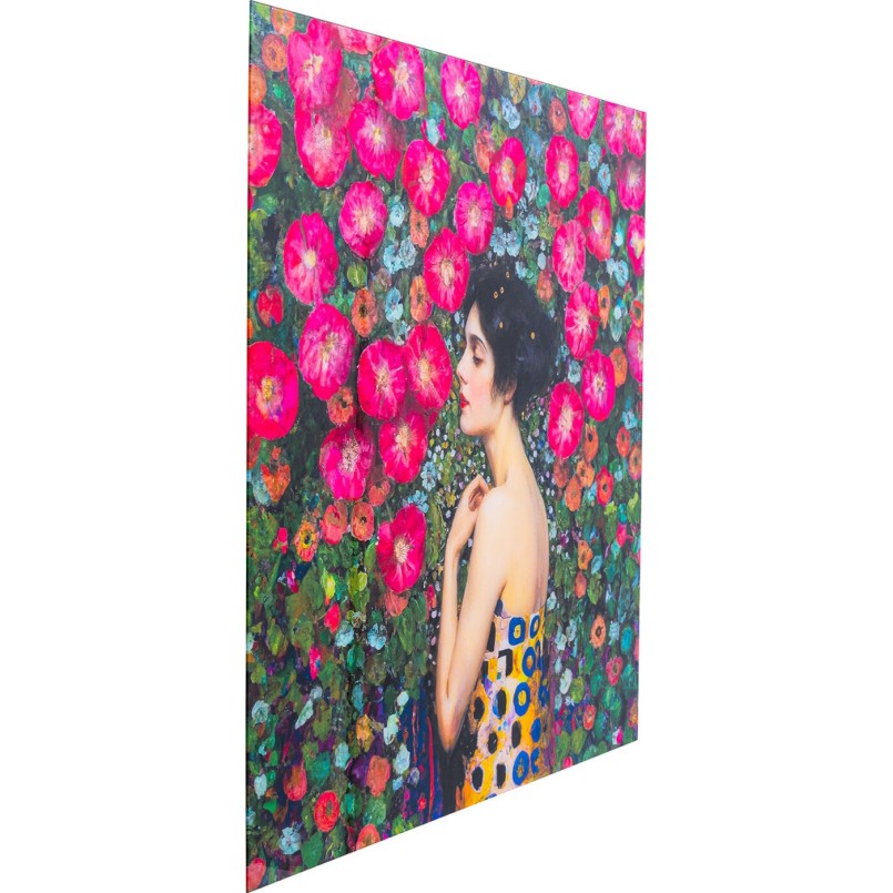 Wandfoto Art Nouveau bloemen 120x120cm Kare Design
