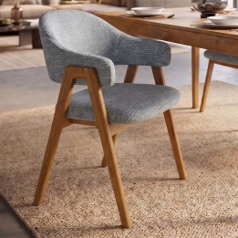 Stoel met armleuningen Jonte blauw Kare Design