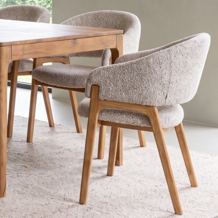 Stoel met armleuningen August grijs Kare Design
