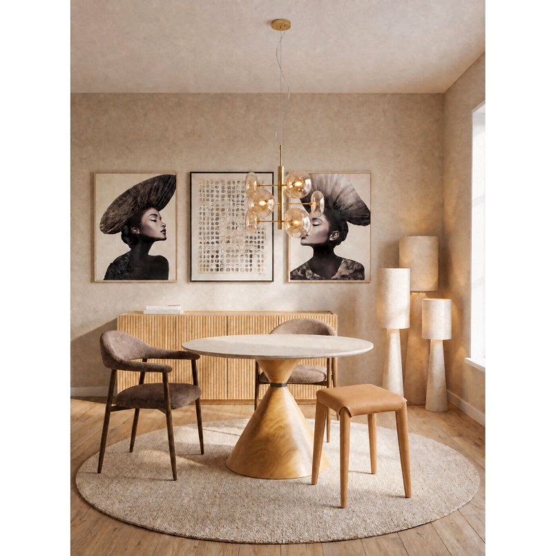 Stool Monza light brown Kare Design