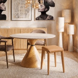 Stool Monza light brown Kare Design