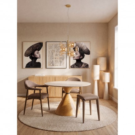 Stool Monza dark brown Kare Design