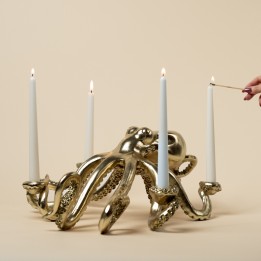 Kandelaar goud octopus 49cm Kare Design