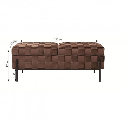 Opbergbank Weave bruin Kare Design