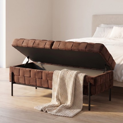 Opbergbank Weave bruin Kare Design