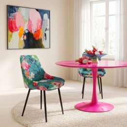Stoel East Side Flower Fever blauw Kare Design