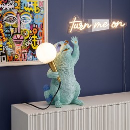 Lamp met blauwe wasbeer - Kare Design