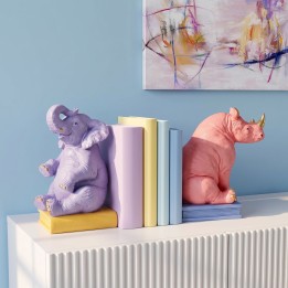 Boekensteun olifant en neushoorn (2/Set) Kare Design
