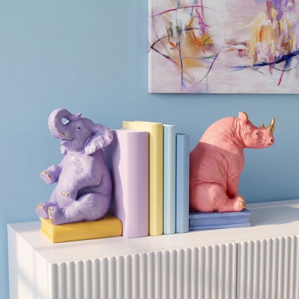 Bookend elephant and rhinoceros (2/Set) Kare Design