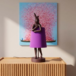 Burgundy and purple rabbit lamp - Animal - Kare Design