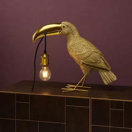 Tafellamp toekan goud Kare Design
