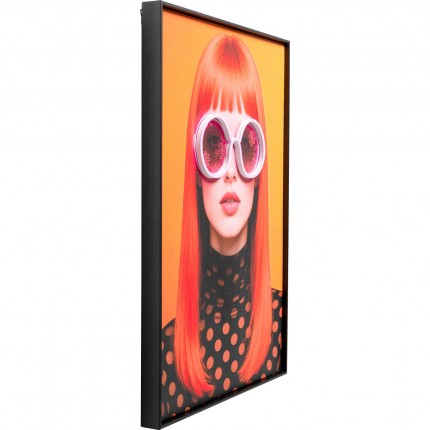 Schilderij LED zonnebril bloemen 50x70cm Kare Design