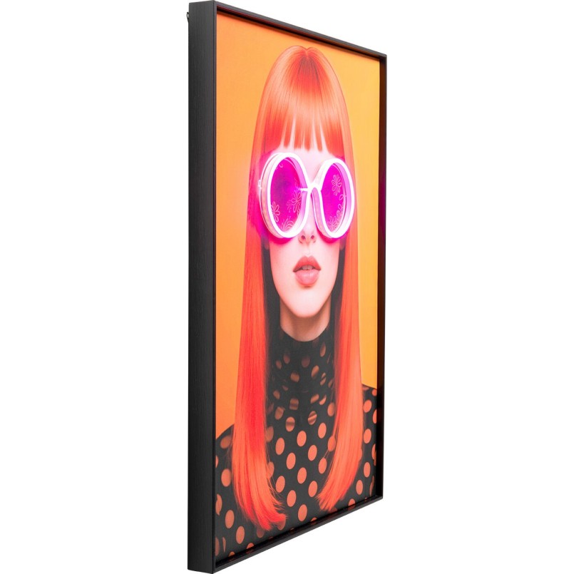 Schilderij LED zonnebril bloemen 50x70cm Kare Design