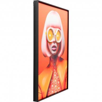 Schilderij LED zonnebril sinaasappels 50x70cm Kare Design