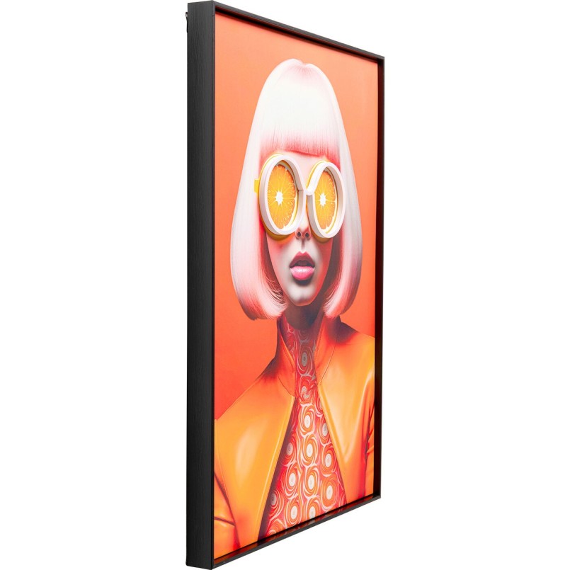 Schilderij LED zonnebril sinaasappels 50x70cm Kare Design