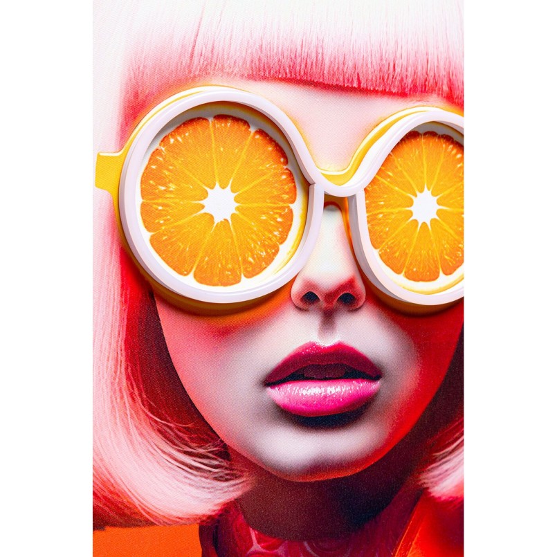 Framed Picture LED sunglasses oranges 50x70cm Kare Design