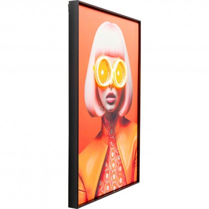 Schilderij LED zonnebril sinaasappels 50x70cm Kare Design